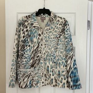 Chico's Multicolor Animal Print Blazer